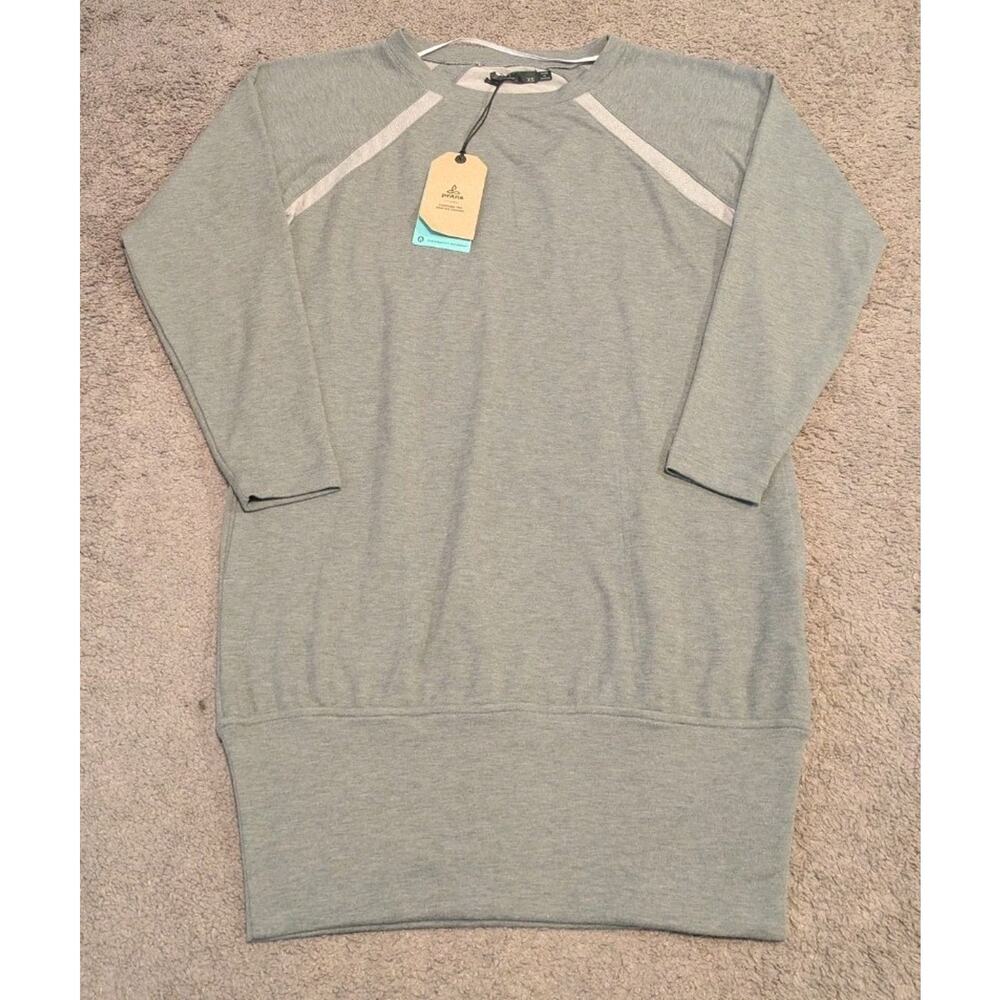 Prana Rosie Dress Ashy Gray Long Sleeve Dress 1963451 New With Tags Women's XS